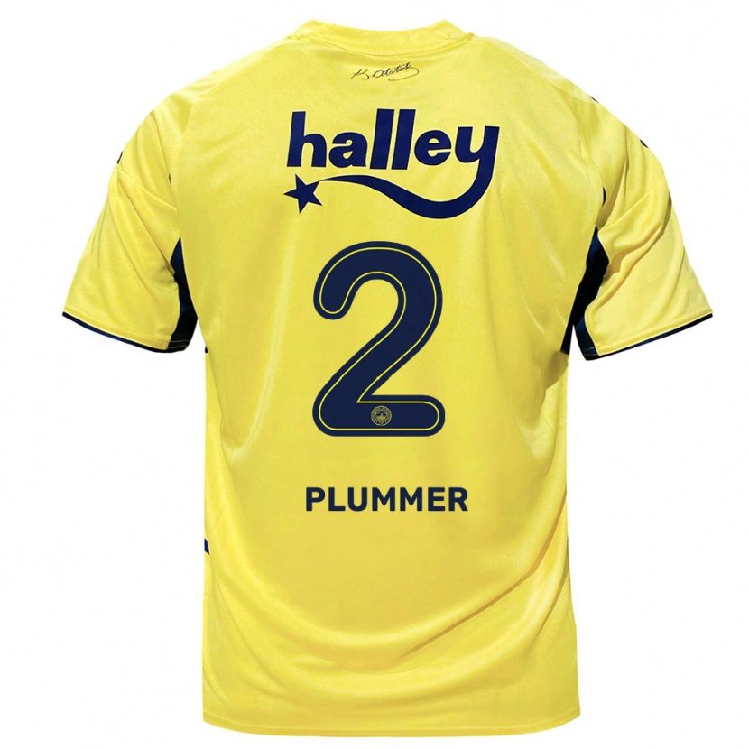 Danxen Dames Konya Plummer #2 Geel Donkerblauw Uitshirt Uittenue 2025/26 T-Shirt België