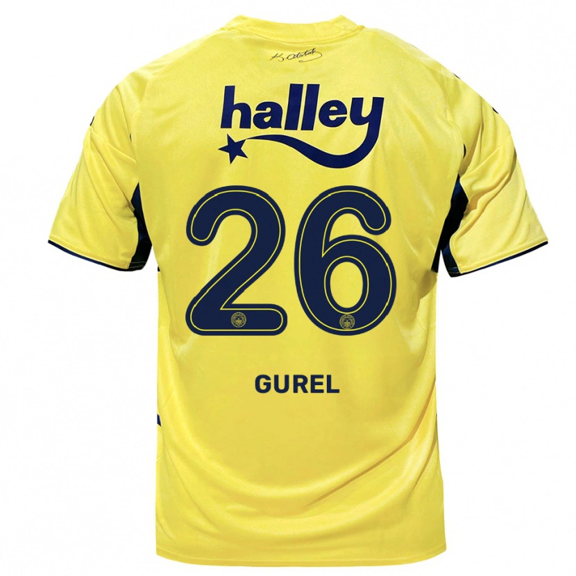 Danxen Dames Cansu Gürel #26 Geel Donkerblauw Uitshirt Uittenue 2025/26 T-Shirt België