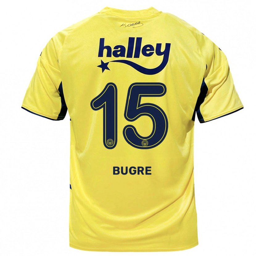 Danxen Dames Azumah Bugre #15 Geel Donkerblauw Uitshirt Uittenue 2025/26 T-Shirt België