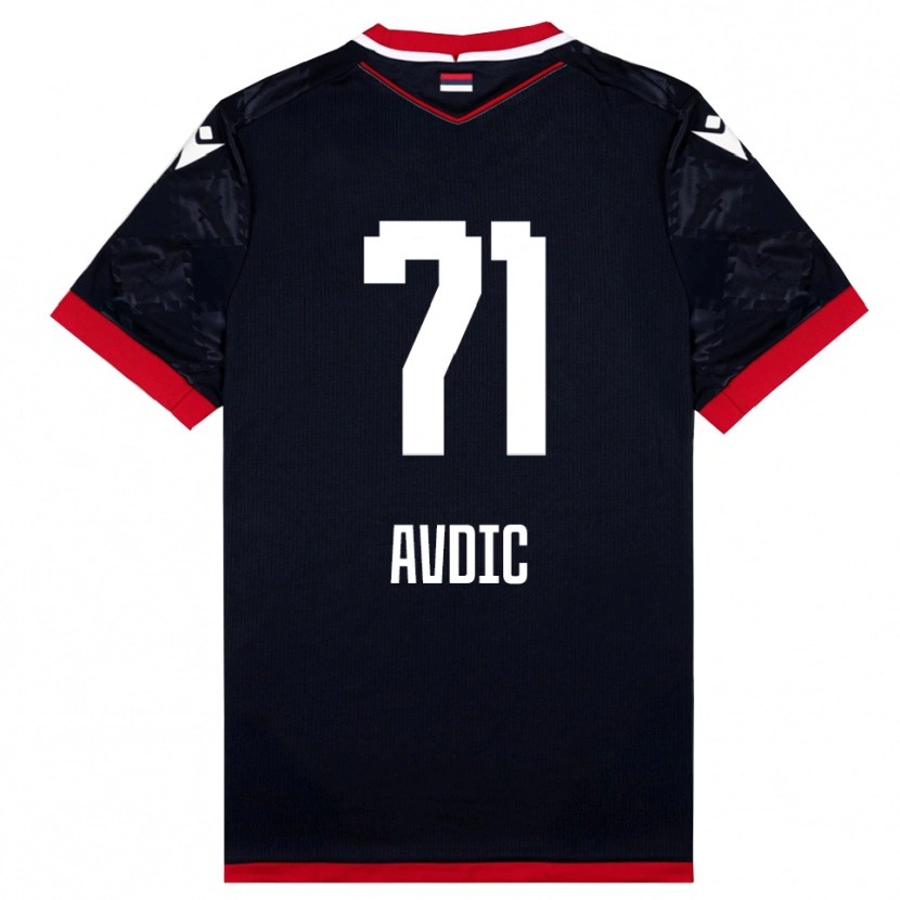 Danxen Dames Adem Avdic #71 Zwart Rood Uitshirt Uittenue 2025/26 T-Shirt België