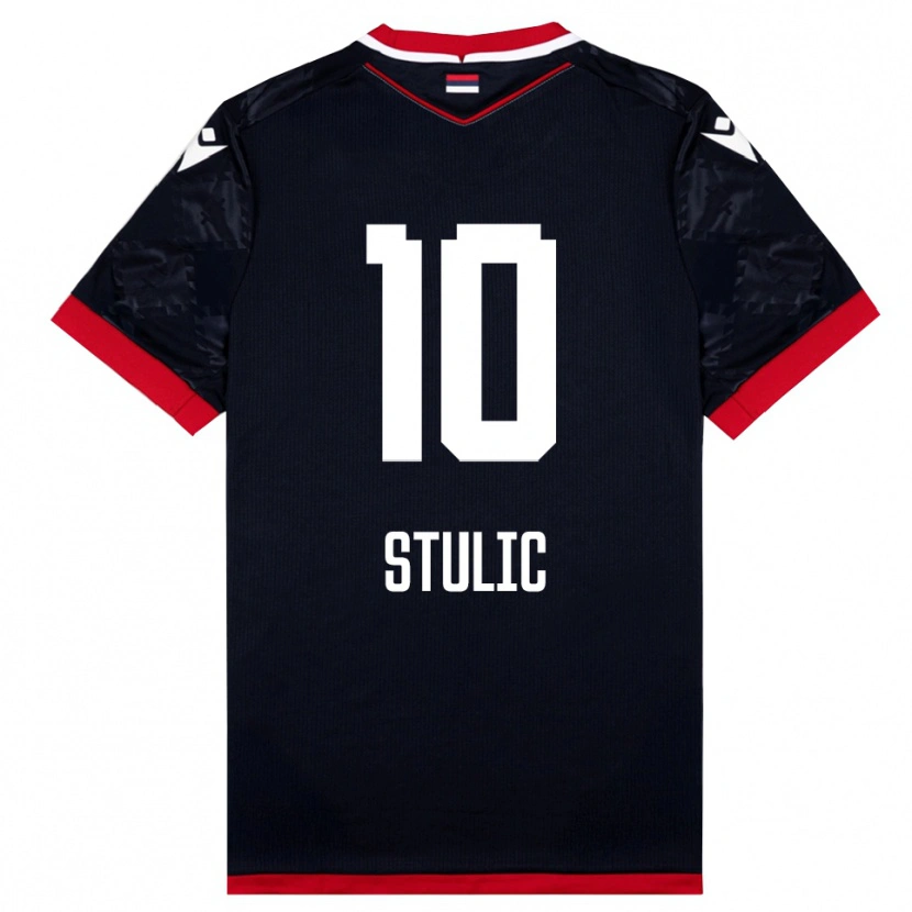 Danxen Dames Pavle Stulic #10 Zwart Rood Uitshirt Uittenue 2025/26 T-Shirt België