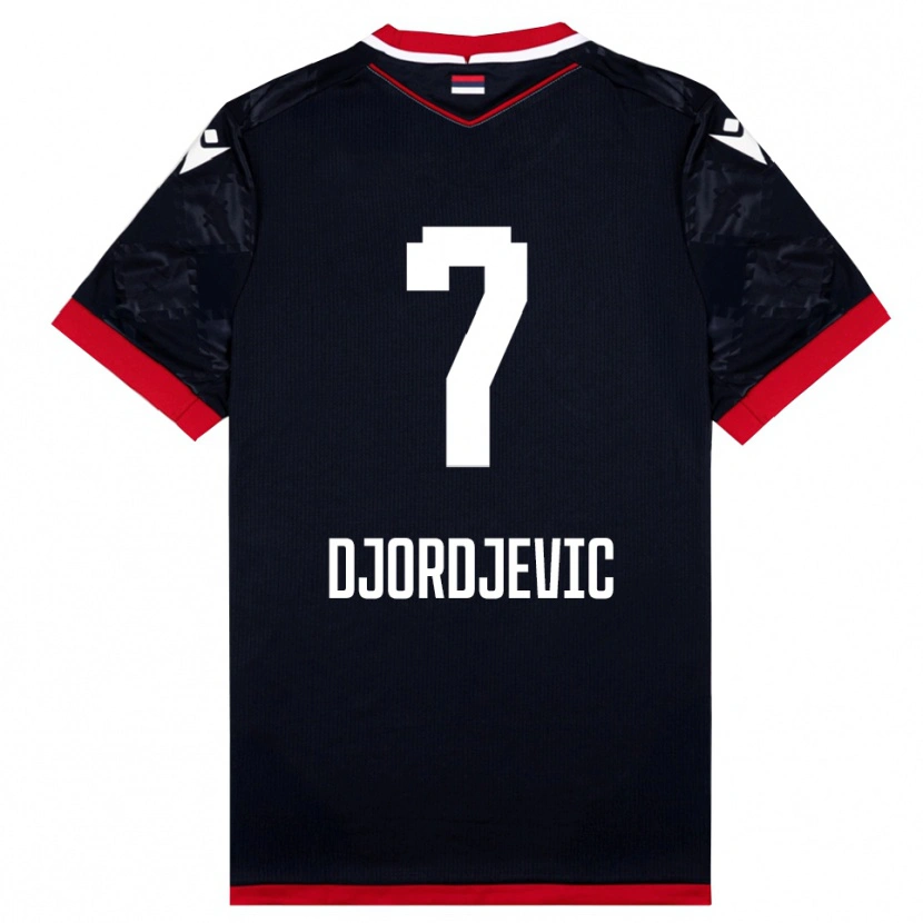 Danxen Dames Uros Djordjevic #7 Zwart Rood Uitshirt Uittenue 2025/26 T-Shirt België