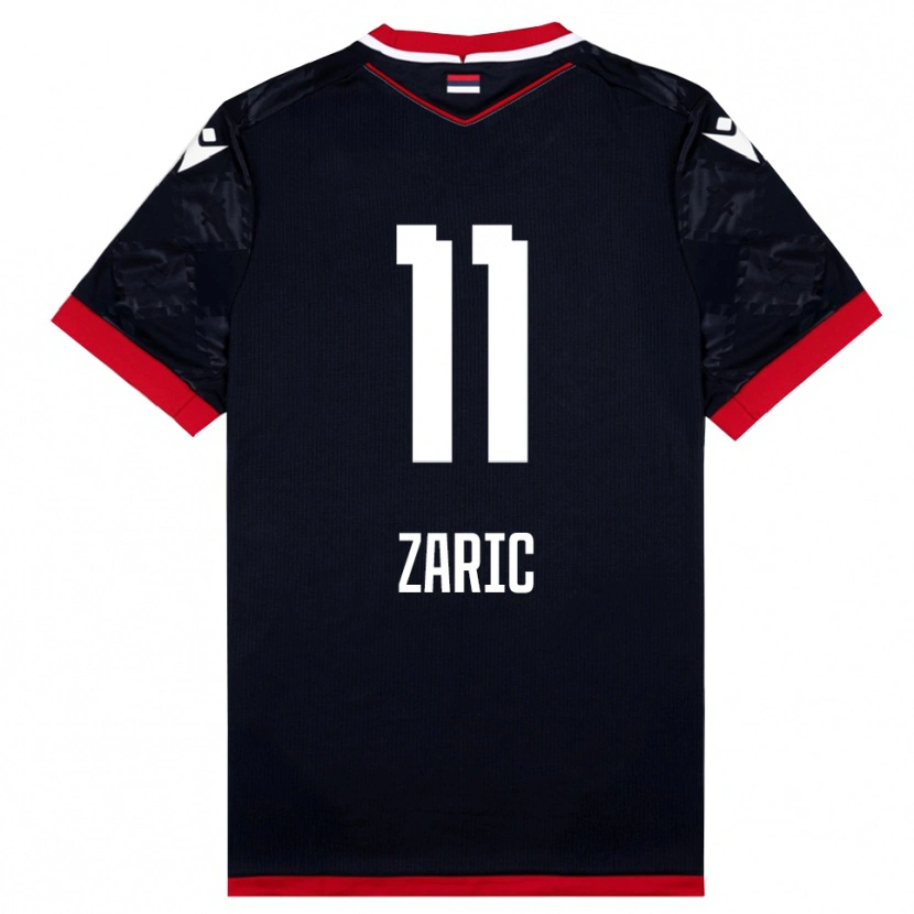Danxen Dames Luka Zaric #11 Zwart Rood Uitshirt Uittenue 2025/26 T-Shirt België