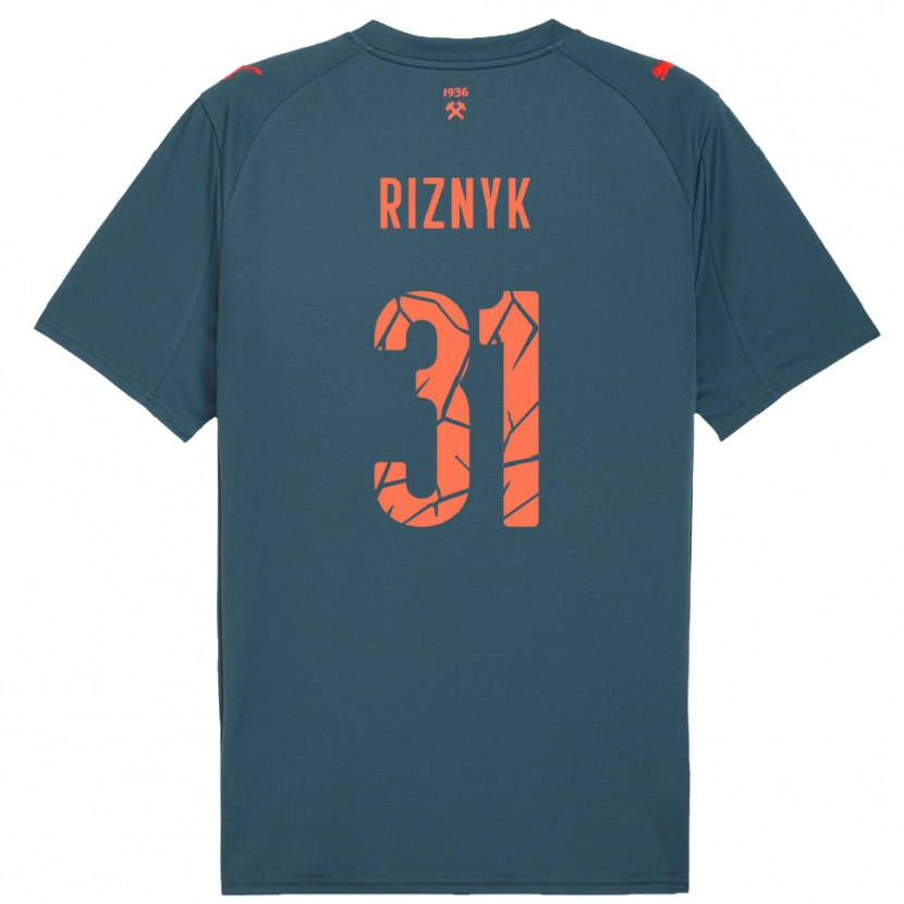 Danxen Dames Dmytro Riznyk #31 Donkerblauw Rood Uitshirt Uittenue 2025/26 T-Shirt België