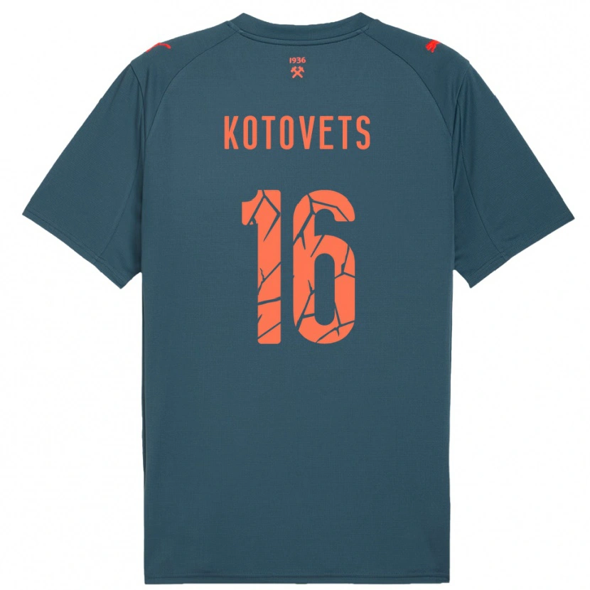 Danxen Dames Tetiana Kotovets #16 Donkerblauw Rood Uitshirt Uittenue 2025/26 T-Shirt België