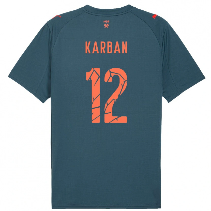 Danxen Dames Yevheniia Karban #12 Donkerblauw Rood Uitshirt Uittenue 2025/26 T-Shirt België