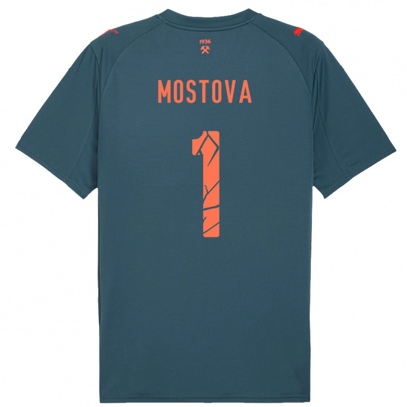 Danxen Dames Inha Mostova #1 Donkerblauw Rood Uitshirt Uittenue 2025/26 T-Shirt België