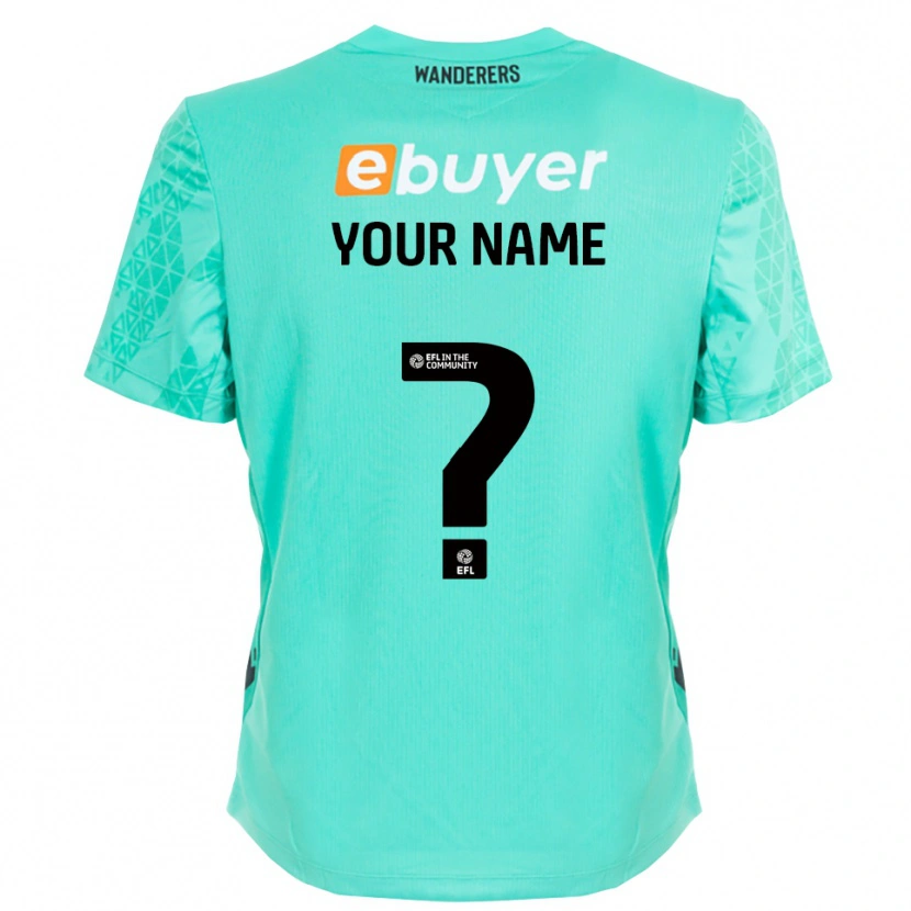 Danxen Kinderen Bolton Wanderers Aqua Zwart Keepersshirt 2025/26 T-Shirt België
