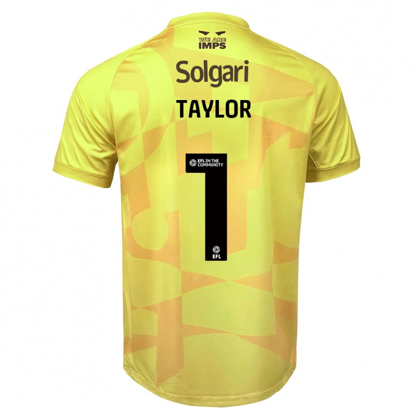 Danxen Kinderen Jaden Taylor #1 Geel Zwart Keepersshirt 2025/26 T-Shirt België
