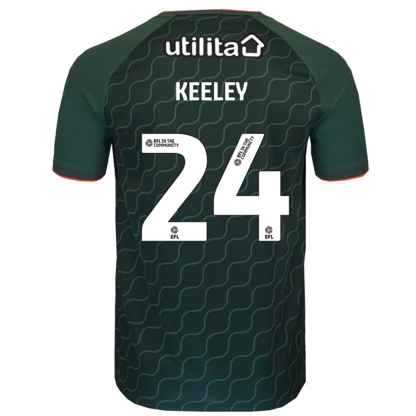 Danxen Kinderen Josh Keeley #24 Donkergroen Keepersshirt 2025/26 T-Shirt België