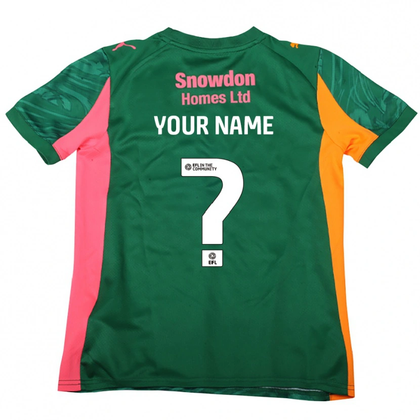 Danxen Kinderen Northampton Town Donkergroen Roze Keepersshirt 2025/26 T-Shirt België