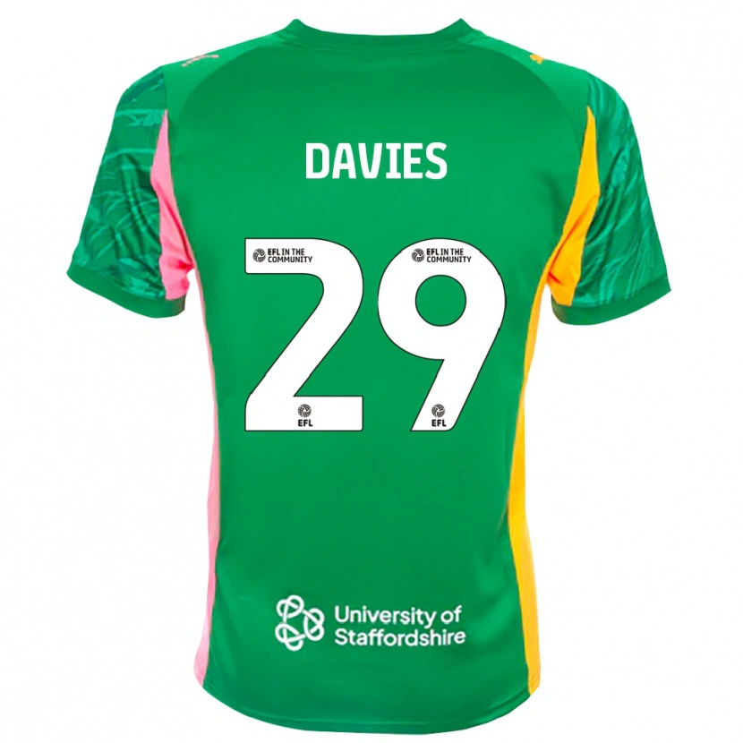 Danxen Kinderen Arron Davies #29 Groen Roze Oranje Keepersshirt 2025/26 T-Shirt België