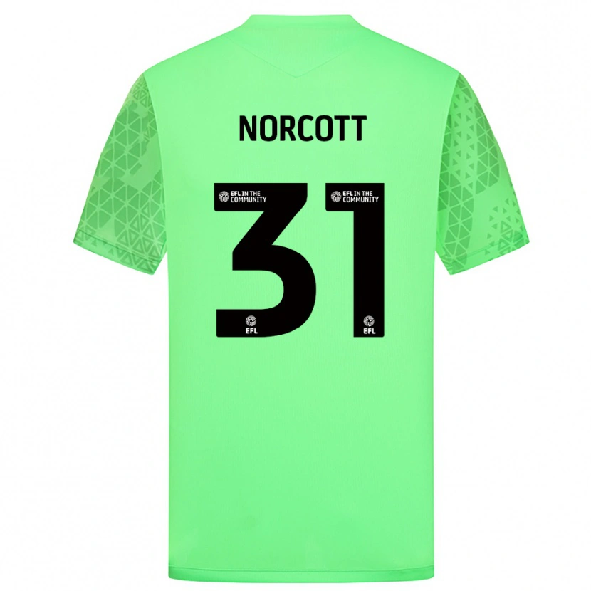 Danxen Kinderen Tom Norcott #31 Lichtgroen Keepersshirt 2025/26 T-Shirt België
