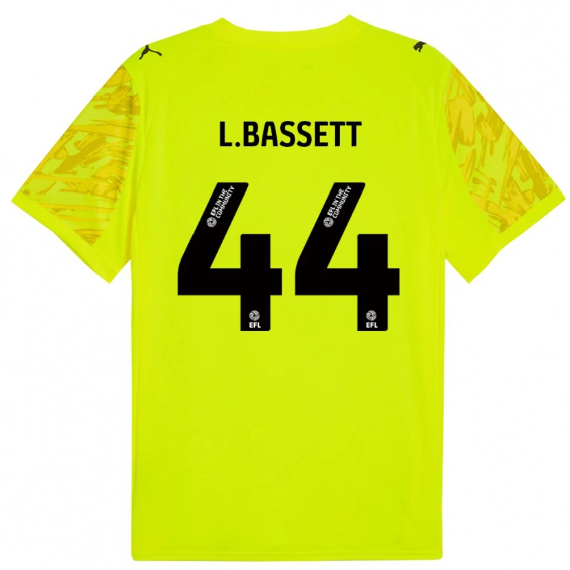 Danxen Kinderen Louis Bassett #44 Fluorescerend Groen Zwart Keepersshirt 2025/26 T-Shirt België