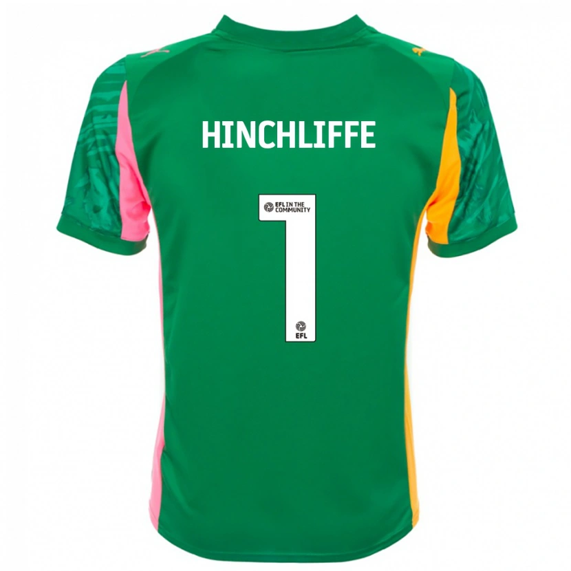 Danxen Kinderen Ben Hinchliffe #1 Groen Roze Wit Keepersshirt 2025/26 T-Shirt België