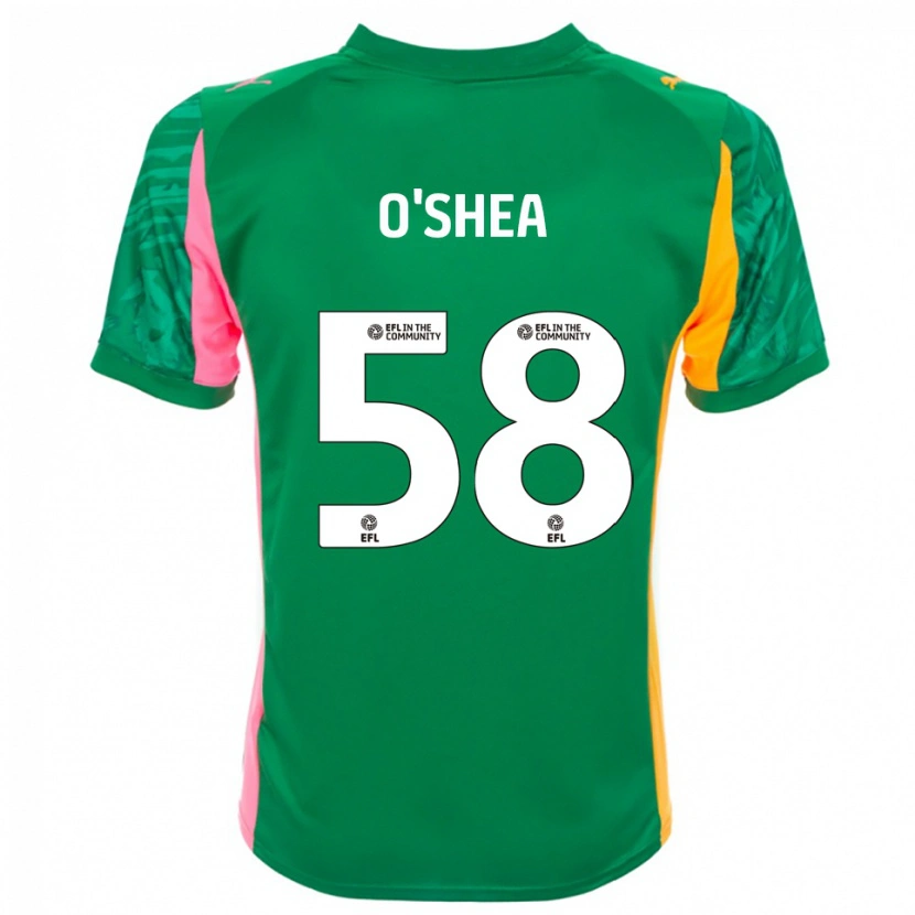 Danxen Kinderen Cian O'Shea #58 Groen Roze Wit Keepersshirt 2025/26 T-Shirt België