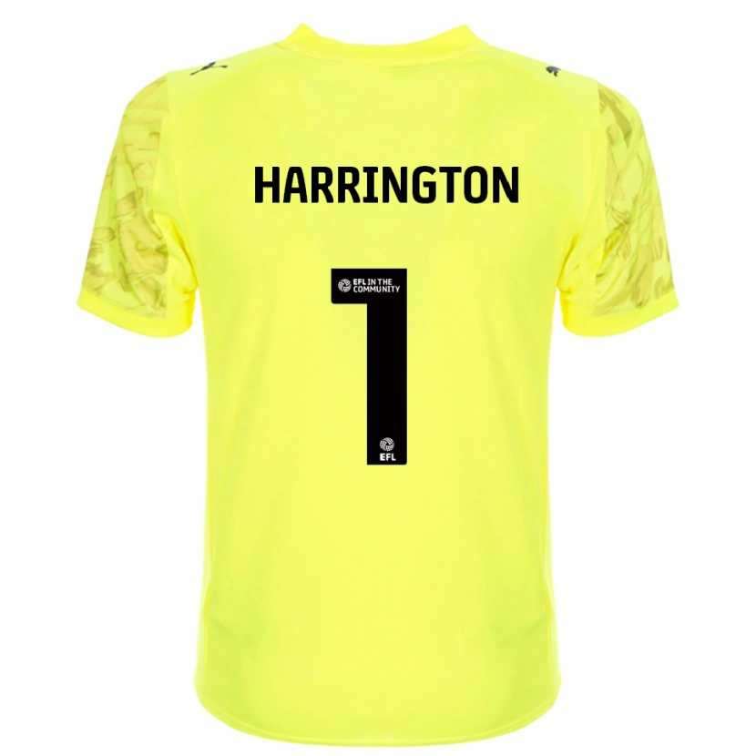 Danxen Kinderen David Harrington #1 Geel Zwart Keepersshirt 2025/26 T-Shirt België