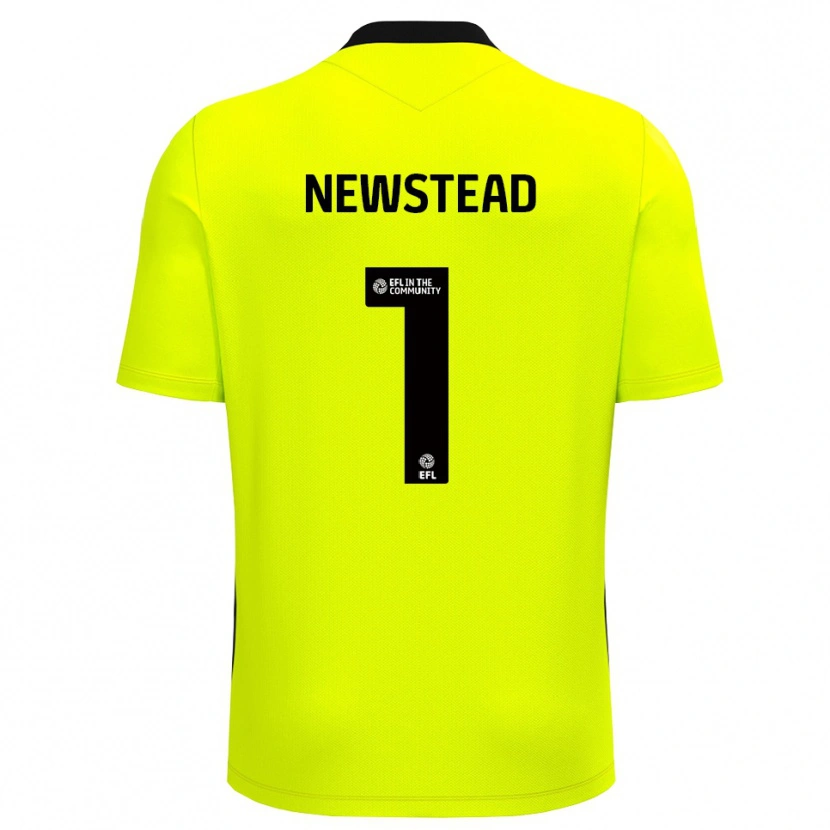 Danxen Kinderen Jamie-Louise Newstead #1 Geel Zwart Keepersshirt 2025/26 T-Shirt België