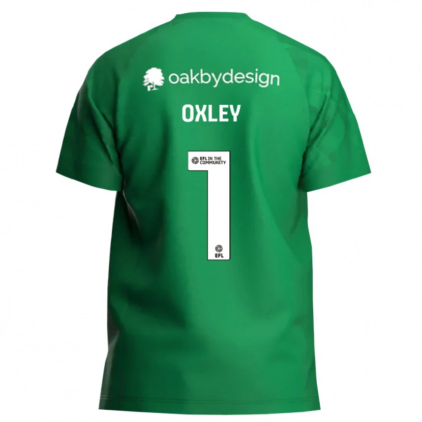 Danxen Kinderen Mark Oxley #1 Groen Wit Keepersshirt 2025/26 T-Shirt België