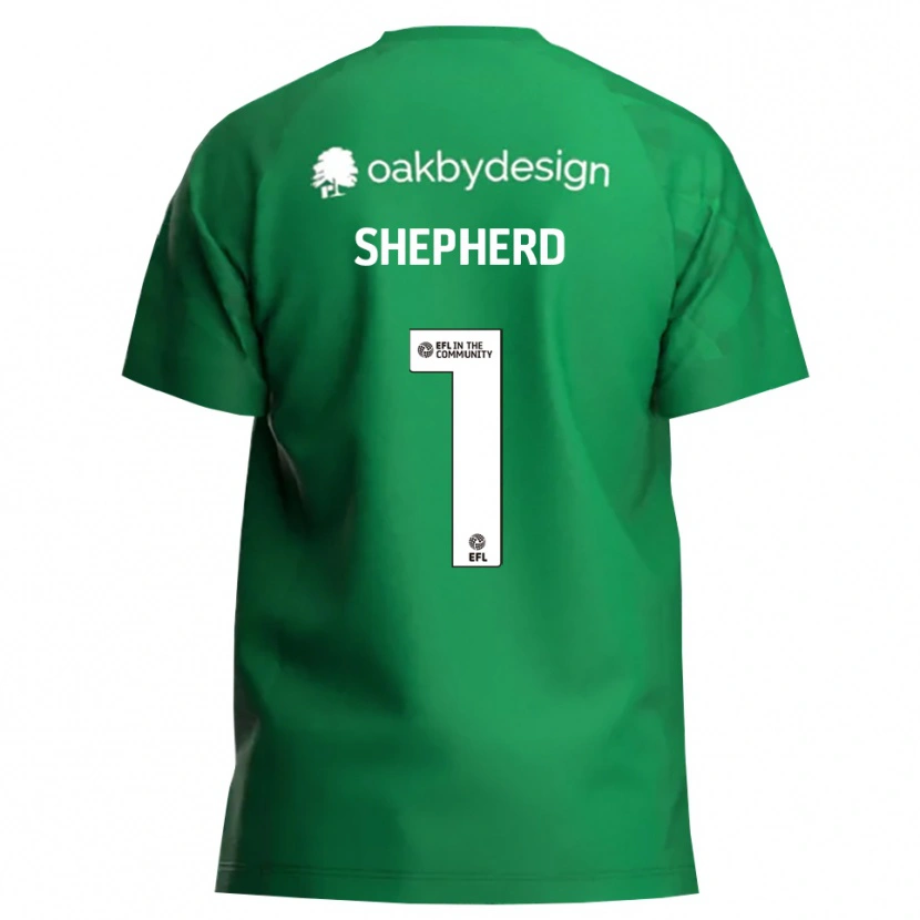 Danxen Kinderen Frankie Shepherd #1 Groen Wit Keepersshirt 2025/26 T-Shirt België