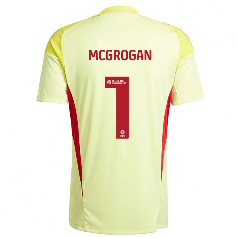 Danxen Kinderen Emily Mcgrogan #1 Lichtgeel Keepersshirt 2025/26 T-Shirt België