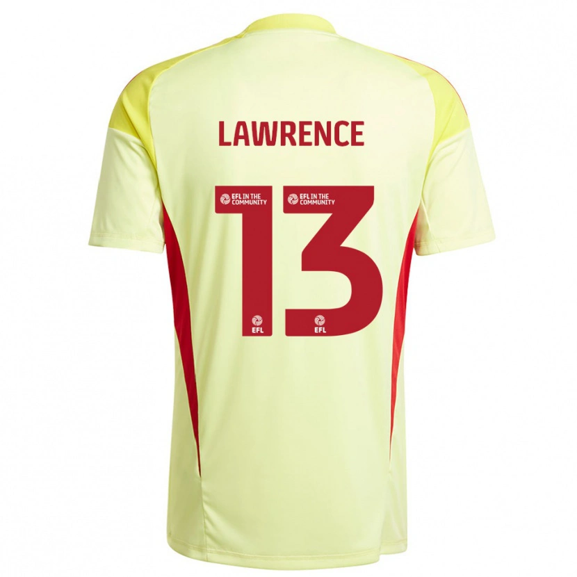 Danxen Kinderen Charlie Lawrence #13 Lichtgeel Keepersshirt 2025/26 T-Shirt België