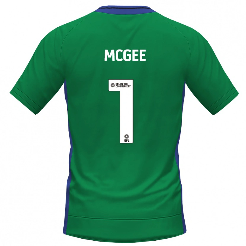 Danxen Kinderen Luke McGee #1 Groen Blauw Keepersshirt 2025/26 T-Shirt België