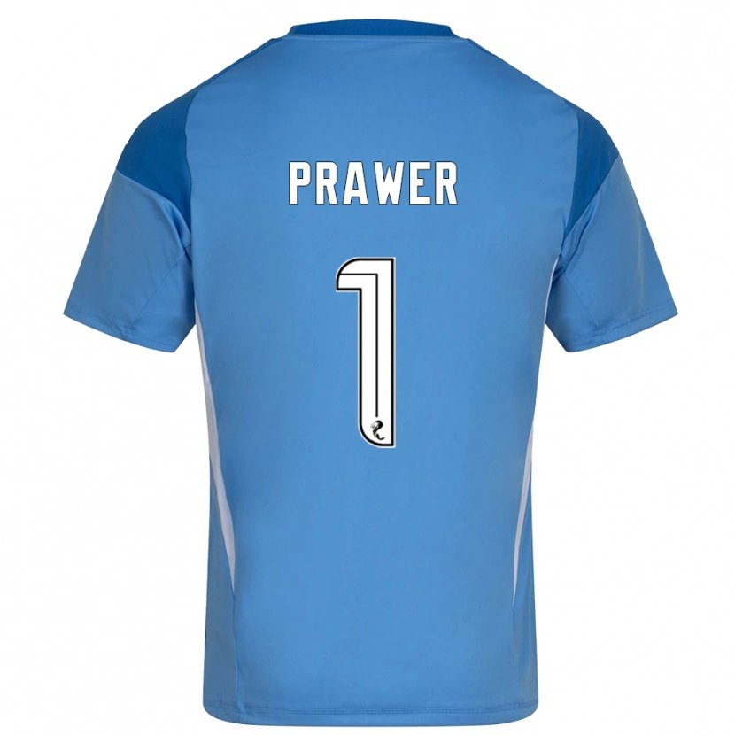 Danxen Kinderen Anna Prawer #1 Blauw Wit Keepersshirt 2025/26 T-Shirt België