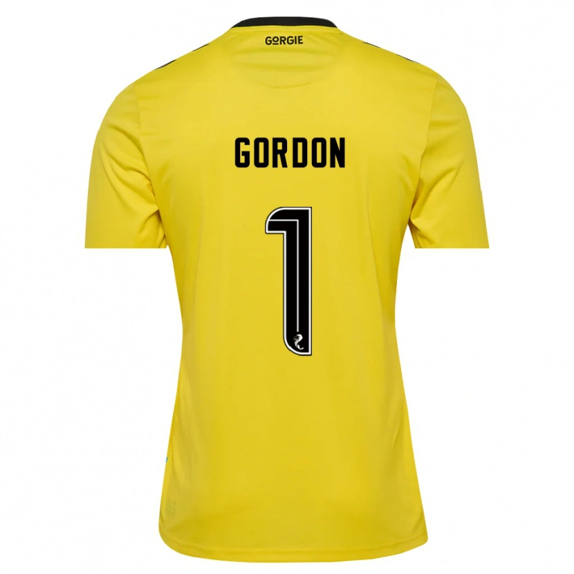 Danxen Kinderen Craig Gordon #1 Geel Rood Zwart Keepersshirt 2025/26 T-Shirt België