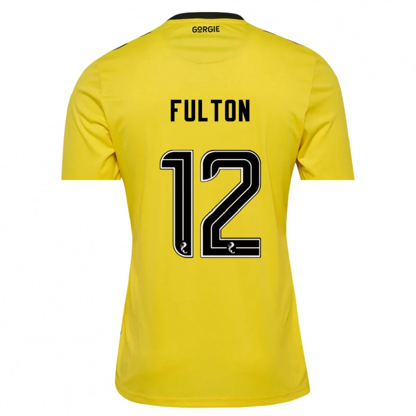 Danxen Kinderen Ryan Fulton #12 Geel Rood Zwart Keepersshirt 2025/26 T-Shirt België
