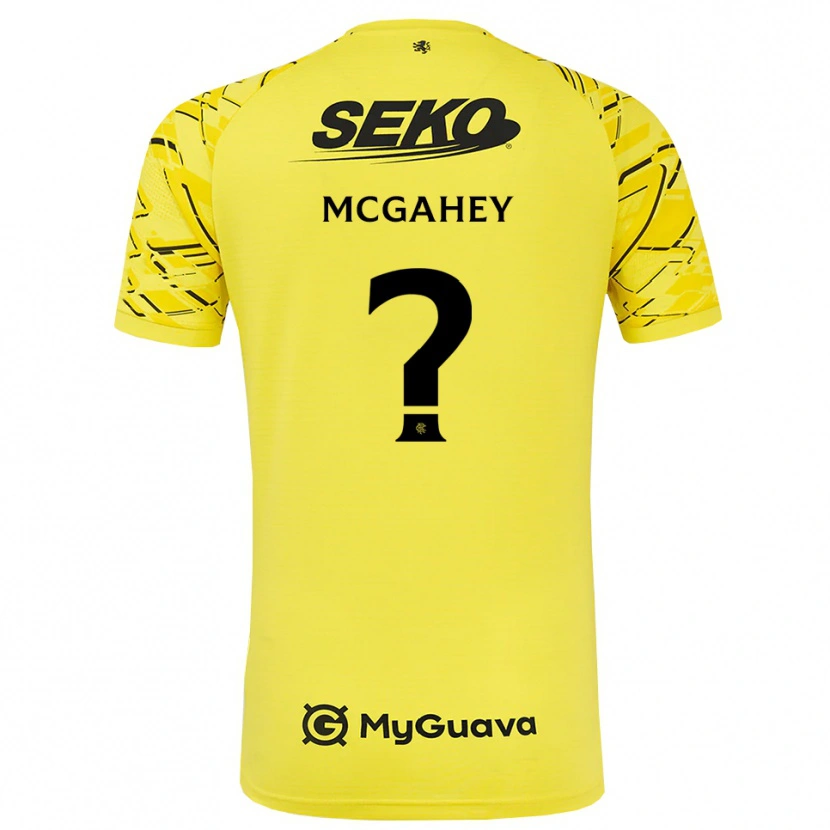 Danxen Kinderen Lewis McGahey #0 Geel Zwart Keepersshirt 2025/26 T-Shirt België