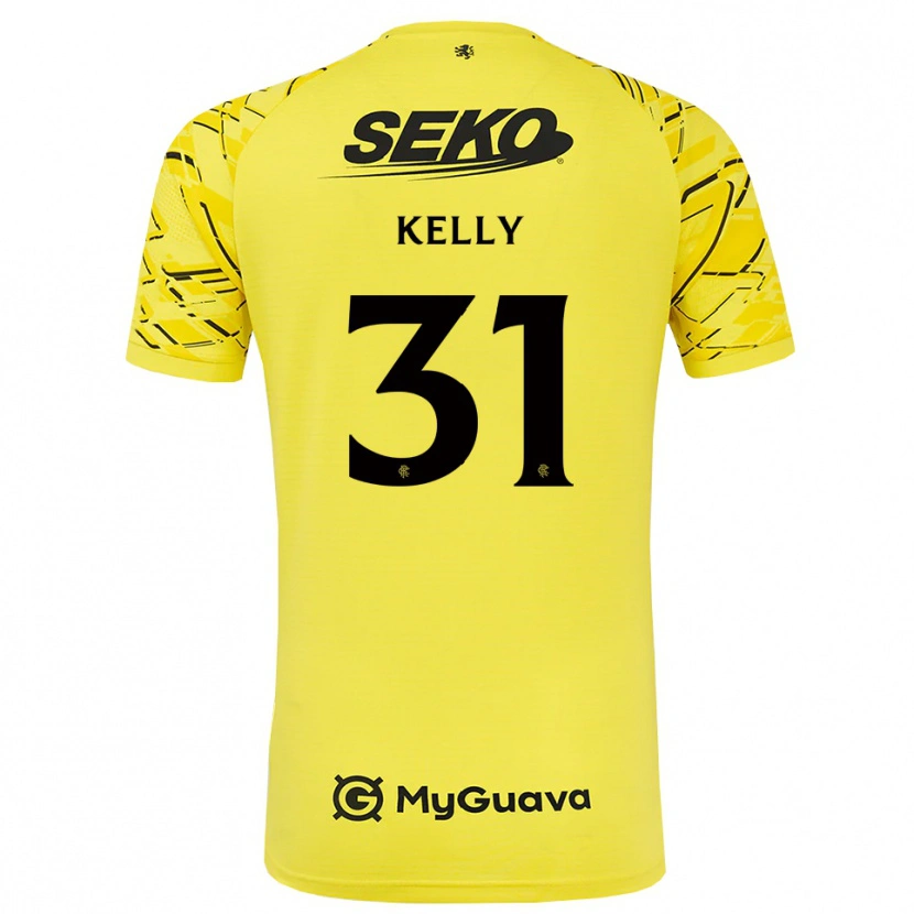 Danxen Kinderen Liam Kelly #31 Geel Zwart Keepersshirt 2025/26 T-Shirt België