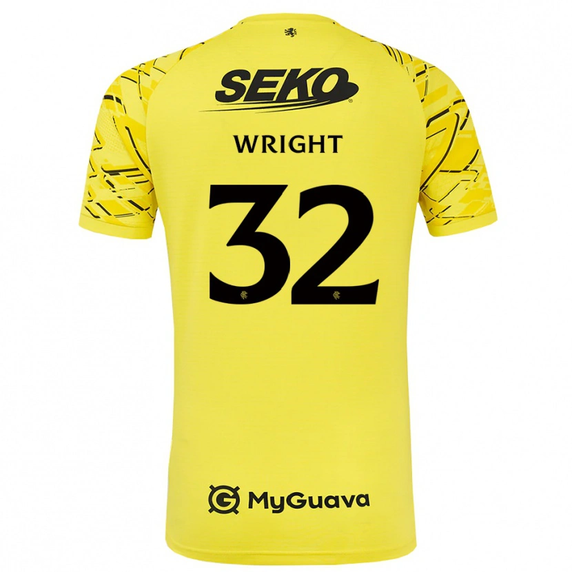 Danxen Kinderen Kieran Wright #32 Geel Zwart Keepersshirt 2025/26 T-Shirt België