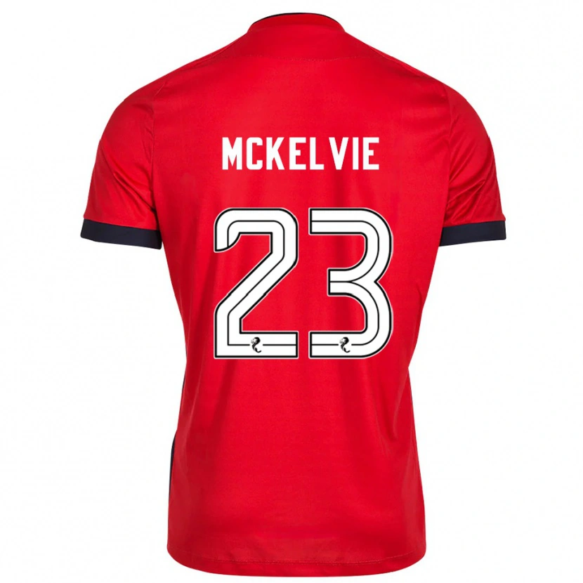 Danxen Kinderen Lewis McKelvie #23 Rood Wit Keepersshirt 2025/26 T-Shirt België