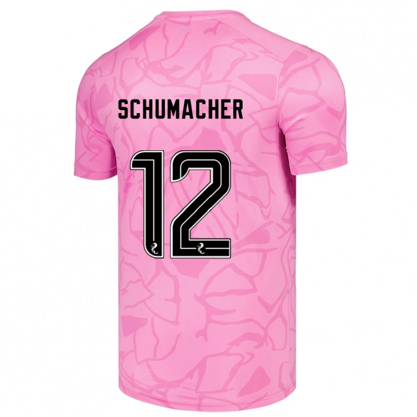 Danxen Kinderen Noa Schumacher #12 Roze Zwart Keepersshirt 2025/26 T-Shirt België