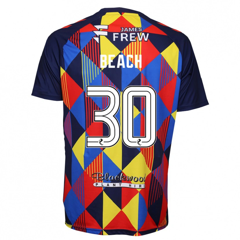 Danxen Kinderen Eddie Beach #30 Koningsblauw Rood Keepersshirt 2025/26 T-Shirt België