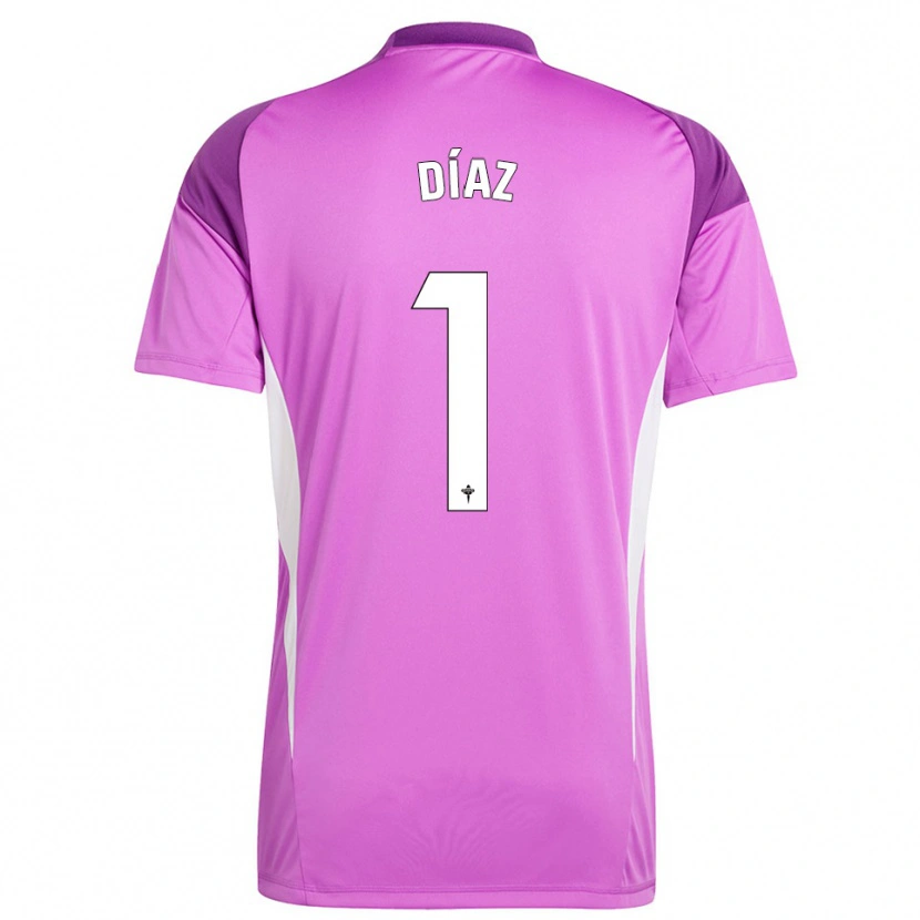 Danxen Kinderen Lucas Díaz #1 Paars Wit Keepersshirt 2025/26 T-Shirt België