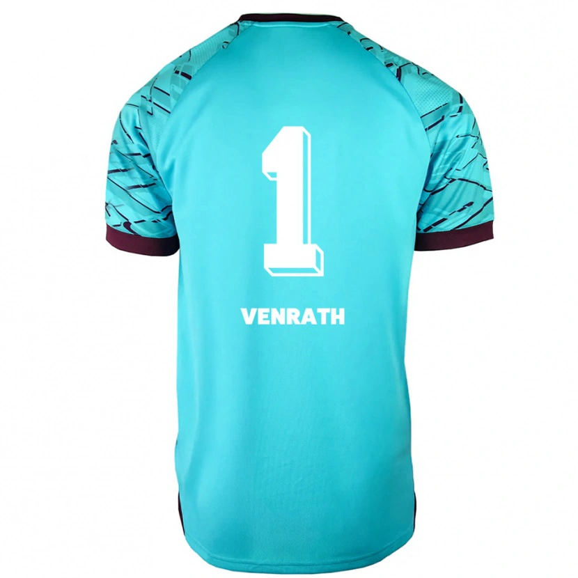 Danxen Kinderen Lisa Venrath #1 Hemelsblauw Paars Keepersshirt 2025/26 T-Shirt België