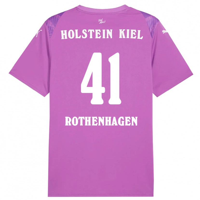 Danxen Kinderen Lio Rothenhagen #41 Paars Wit Keepersshirt 2025/26 T-Shirt België