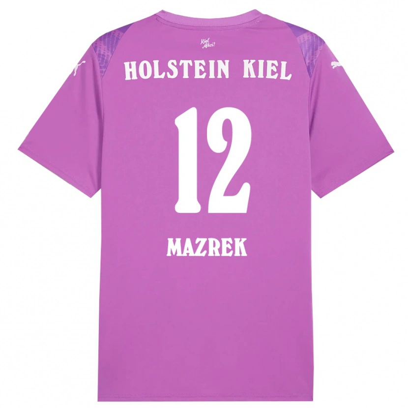 Danxen Kinderen Enis Mazrek #12 Paars Wit Keepersshirt 2025/26 T-Shirt België