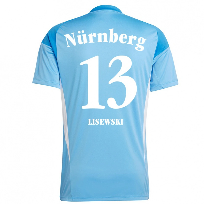 Danxen Kinderen Robin Lisewski #13 Hemelsblauw Wit Keepersshirt 2025/26 T-Shirt België