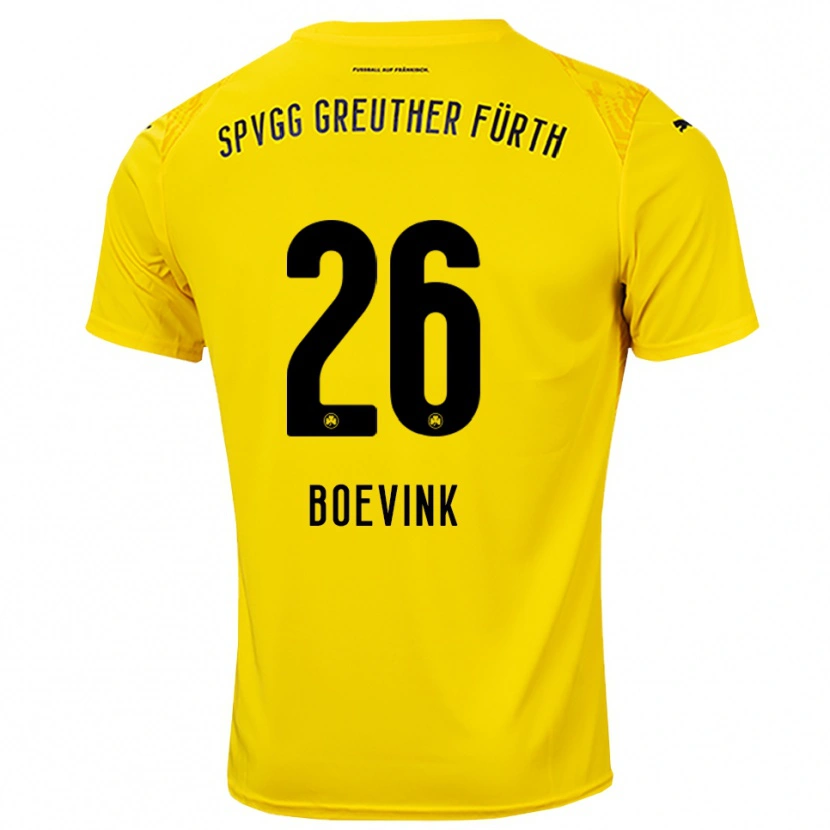 Danxen Kinderen Pelle Boevink #26 Geel Zwart Keepersshirt 2025/26 T-Shirt België