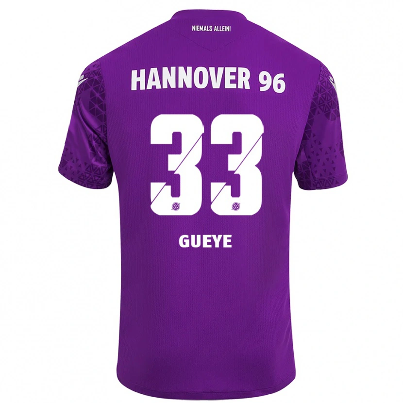 Danxen Kinderen Abdoulaye Gueye #33 Paars Wit Keepersshirt 2025/26 T-Shirt België
