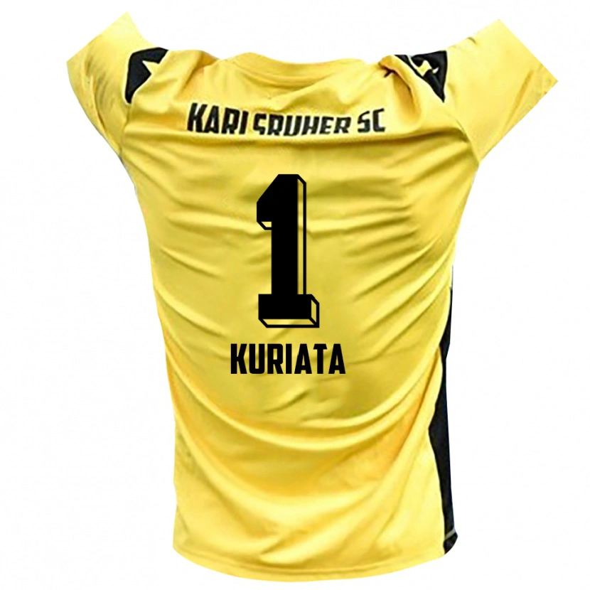 Danxen Kinderen Malik Kuriata #1 Geel Zwart Keepersshirt 2025/26 T-Shirt België