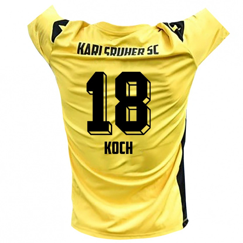 Danxen Kinderen Aki Koch #18 Geel Zwart Keepersshirt 2025/26 T-Shirt België