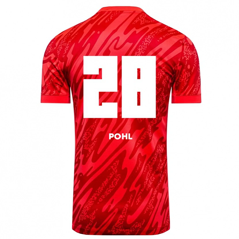 Danxen Kinderen Jonas Pohl #28 Rood Wit Keepersshirt 2025/26 T-Shirt België