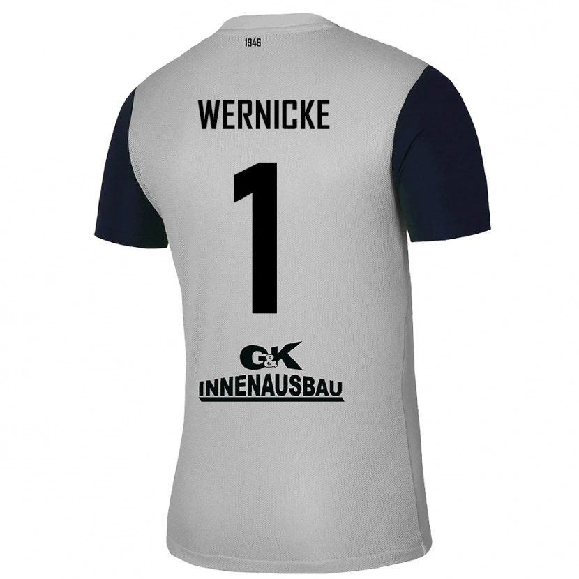 Danxen Kinderen Samuli Wernicke #1 Grijs Zwart Keepersshirt 2025/26 T-Shirt België