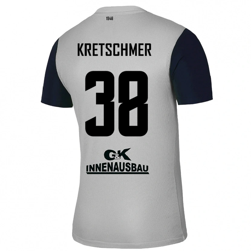 Danxen Kinderen Theo Kretschmer #38 Grijs Zwart Keepersshirt 2025/26 T-Shirt België