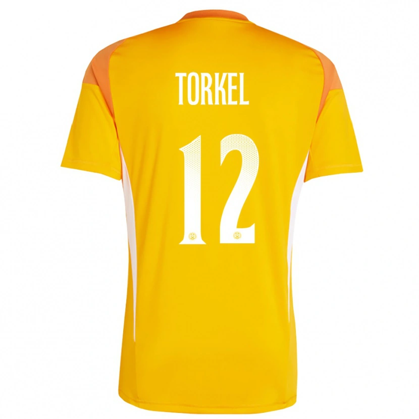 Danxen Kinderen Henri Torkel #12 Oranje Wit Keepersshirt 2025/26 T-Shirt België