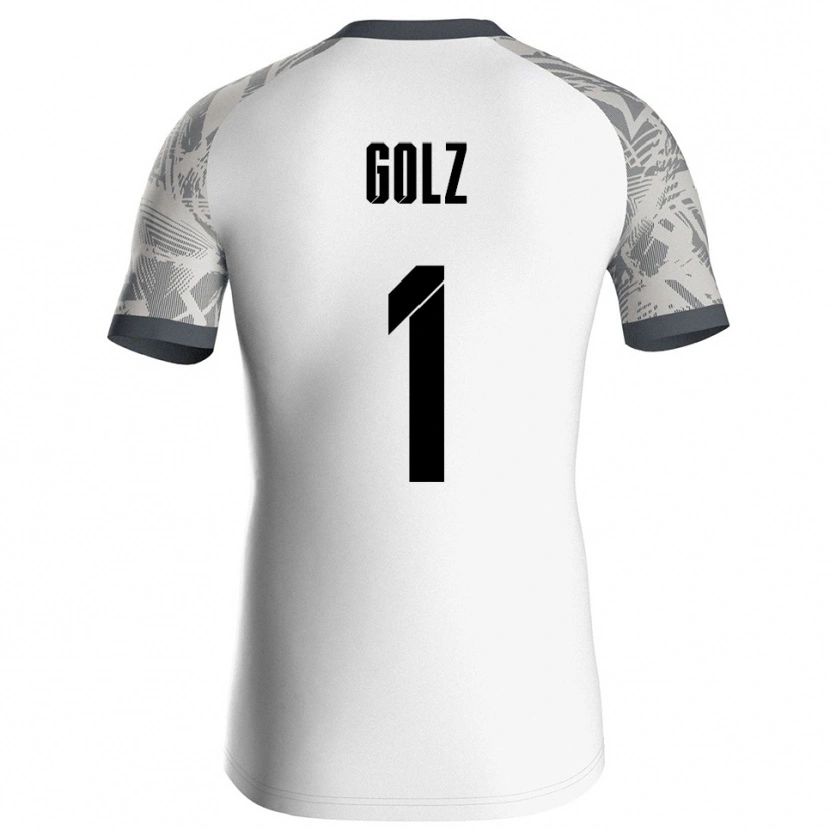 Danxen Kinderen Jakob Golz #1 Grijs Wit Keepersshirt 2025/26 T-Shirt België